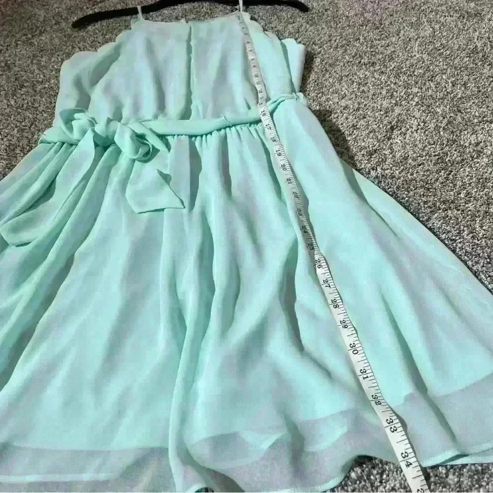 iZ Byer Women's Mint Scallop Skater Dress Size L- Bridesmaid